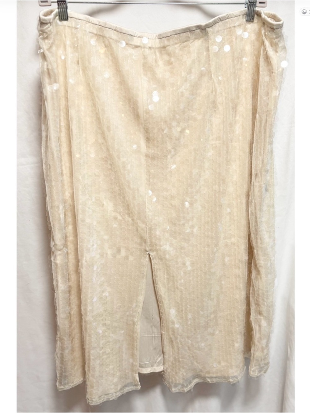 Old Navy Champagne Sequin Midi Skirt 2X NWT - Picture 7 of 8
